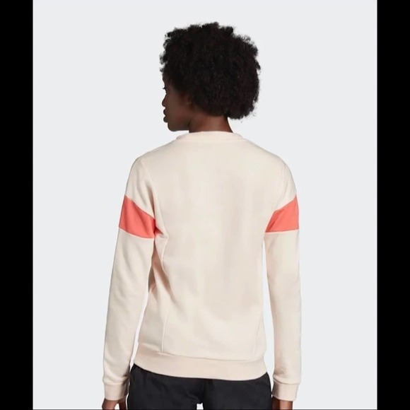 ADIDAS Pink Graphic Crewneck Pullover Sweatshirt Size Large - Picture 2 of 10